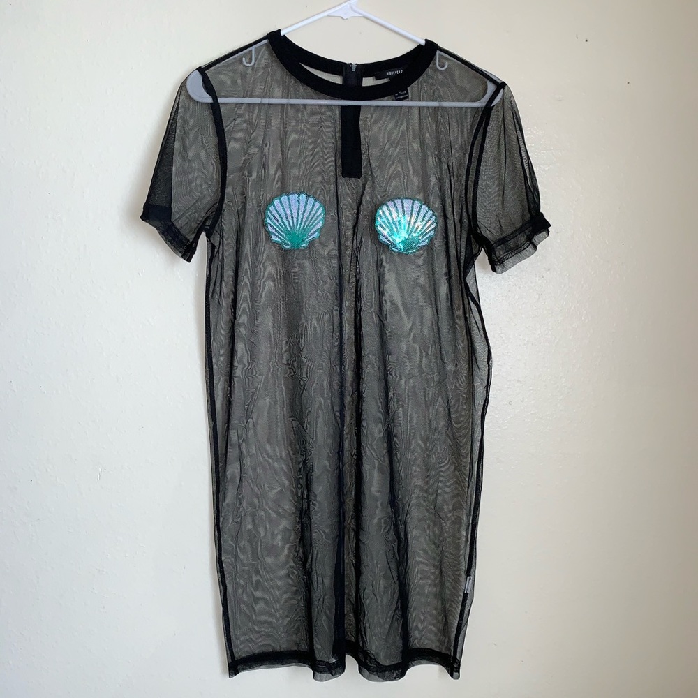 Mermaid swim coverup dress